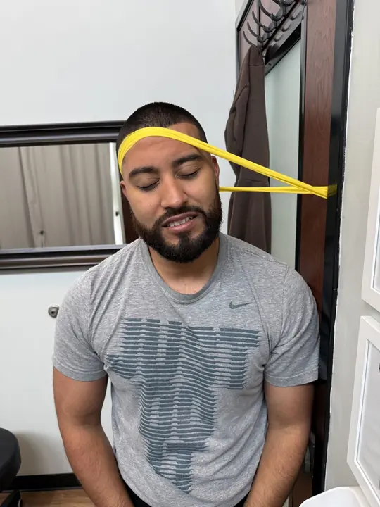 Band Neck Isometrics: Side push: hold