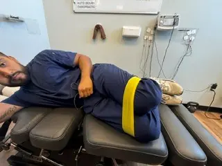 Band Clamshells: Start: knees together, band above the knees