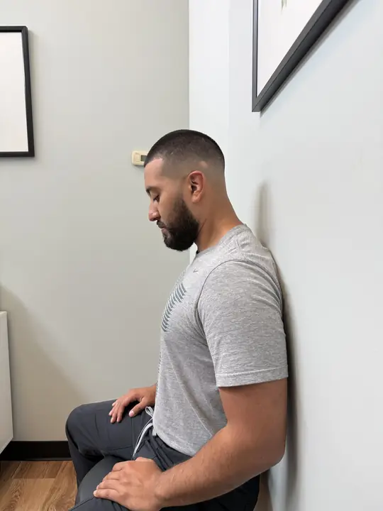 Chin Tucks: Chin tuck: chin pulled gently in