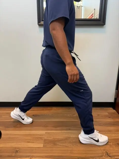 Forward Lunge: Step forward and land the front foot