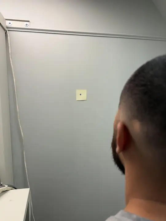Eye and Neck Coordination: Setup: sit about 3 feet from a wall, target at eye level