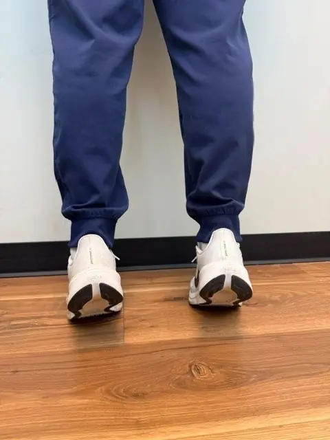 Heel Raises: Rising onto the balls of both feet