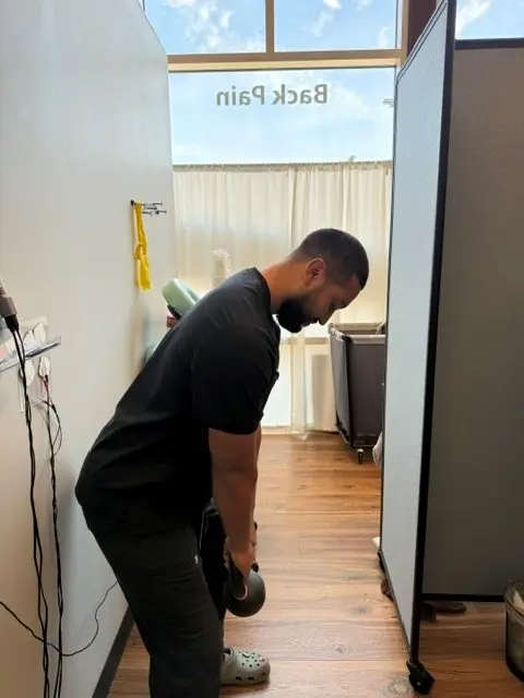 Hip Hinge: Hinge: hips push back, back stays flat