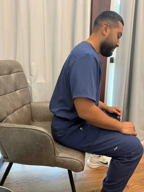 Sit-to-Stand: Seated, leaning forward at the hips