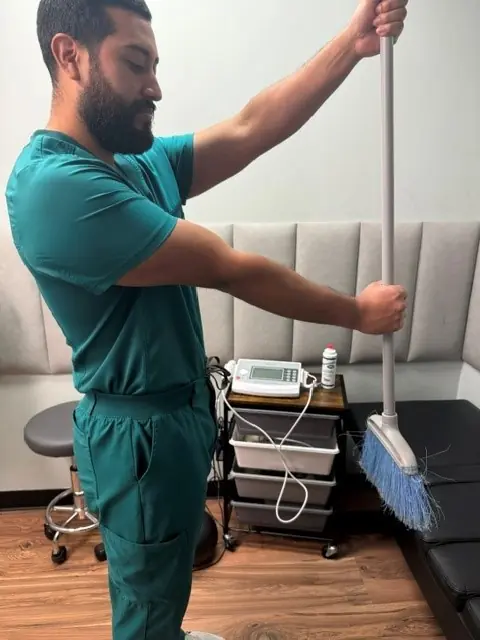Shoulder Range of Motion with a Dowel: Dowel range of motion, position 2