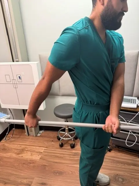 Shoulder Range of Motion with a Dowel: Dowel range of motion, position 3