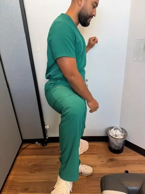 Standing Hip Circles: Knee sweeps out to the side