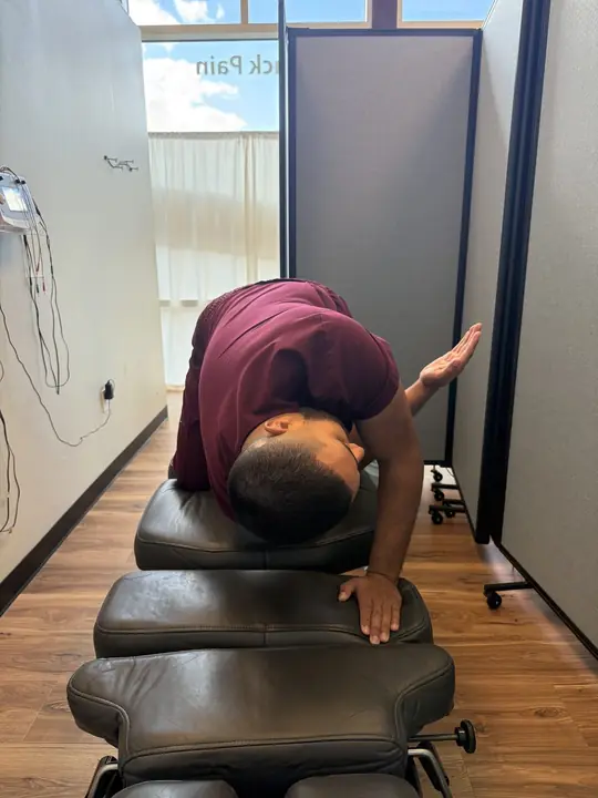 Thread the Needle: Thread: arm slides under, shoulder toward the floor